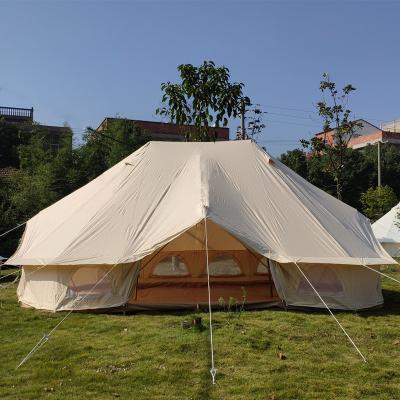 China Straight Bracing Type Cotton Yurt Camping Hotel 5 Meters Emperor 6m Glamping Tent for sale