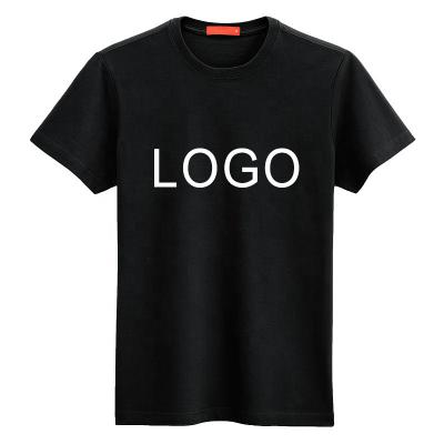 China Cheap Price Custom LOGO Printing Black T Shirt Anti Shrink For Men And Mens for sale