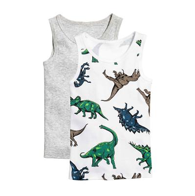 China Breathable Cotton Cartoon Custom Printing Tank Tops For Boys for sale