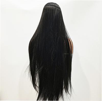 China Virgin Soft 100% Full Direct Sell Cheap Synthetic Good Quality 6 Lace Factory Wholesale Cheap Full HD Straight Hair Wigs for sale