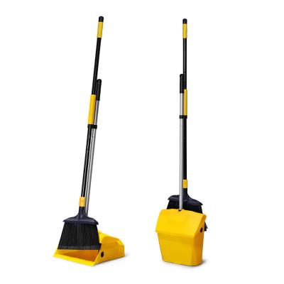 China Eco-friendly High Quality Handheld Long Handle Broom And Dustpan Plastic for sale