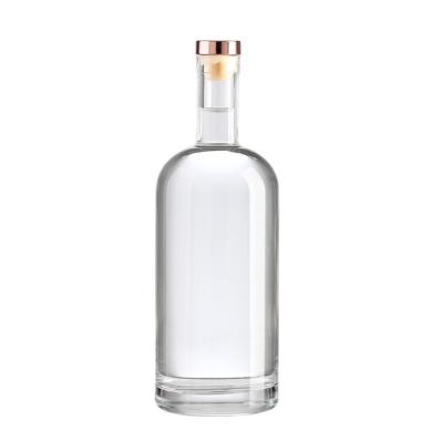 China Beverage Wholesale price Low MOQ 700ml glass spirit bottles custom decal vodka whisky gin liquor bottles with cap for sale