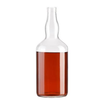 China Beverage Custom flint 500ml 750ml whiskey glass bottle wholesale price spirit vodka tequila gin liquor bottle with stopper for sale