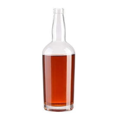 China Beverage Custom flint 500ml 750ml whiskey glass bottle wholesale price 700ml spirit vodka tequila gin liquor bottle with stopper for sale