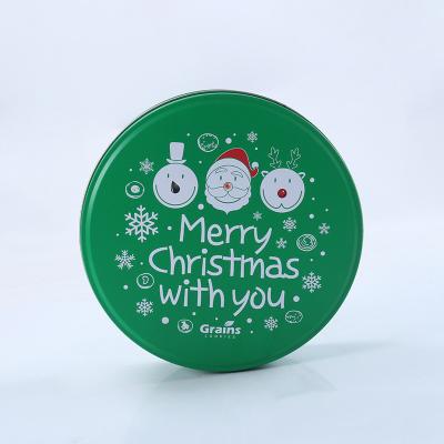 China Recycled Materials Christmas Series Cookie Tins Tin Sets Tin Can For Cake With Different Sizes for sale