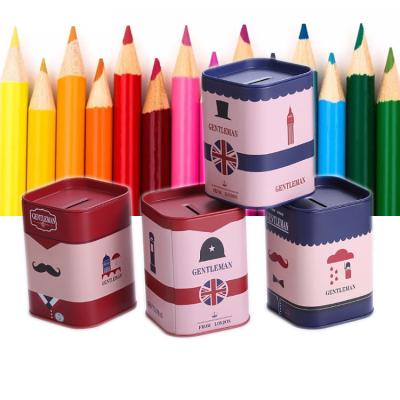 China Wholesale Chinese Custom Empty Pencil Drop-Resistant And Durable Round Tin Can Metal Pencil Stationery Pen Holder Tin Box for sale