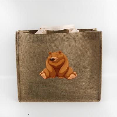 China Fashion Reusable Grocery Jute Burlap Bag Mulitifunctional for sale