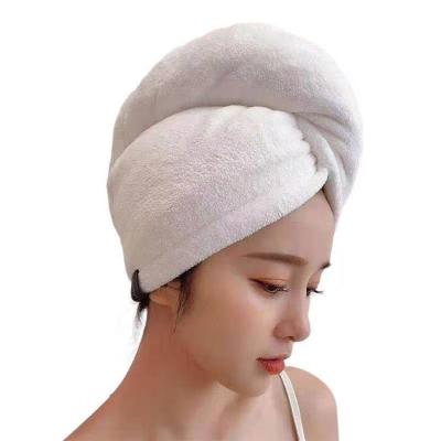 Chine Chapeau 100% Twisty à une seule couche de serviette de séchage de cheveux de coton de serviette de cheveux de turban à vendre