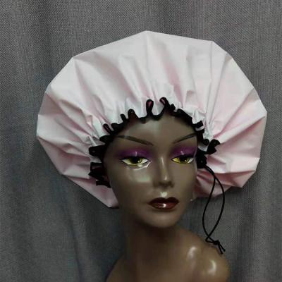 China EVA Satin Lined Shower Cap 16