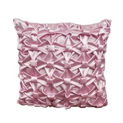 China Seidige Satin-Rüsche personifizierte Kissen-Rechtssache 40x40cm 45x45cm für Sofa/Schlafzimmer zu verkaufen