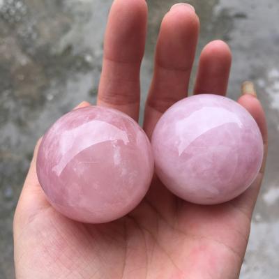 China Ben hand held Rose quartz gemstone with balls for kegel exercise for sale