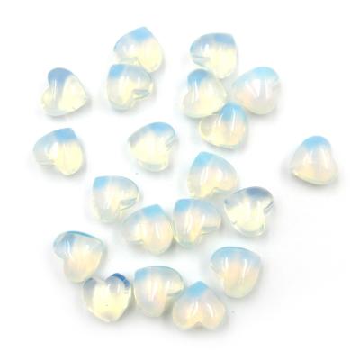 China China Factory Supply No Glue No Chemical Love Gift 15*15*10mm Opalite Heart Necklaces for sale