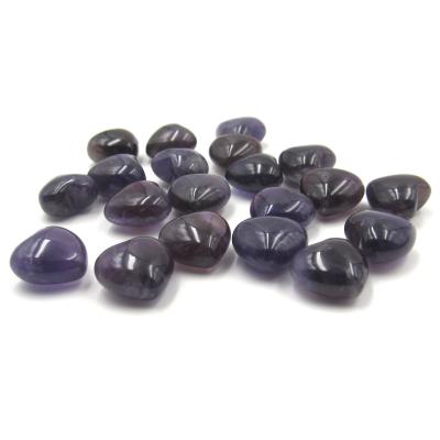 China China Best Seller Hand Carved 15*15*10mm Amethyst Heart Eco-friendly Necklaces for sale