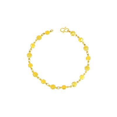 China European and American female on the other Amazon sunflower Central Institute of Statistics bracelet fashion 24K gold daisy bracelet for sale