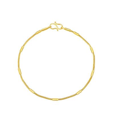 China Other New 24k Gold Bracelet Personality Female Simple Gold Chain Adjustable Bamboo Bracelet for sale