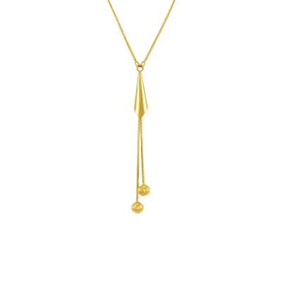 China Factory Wholesale Women's Fashion 24k Gold Plated Geometric TRENDY Necklace Chain Bone Snake Necklace for sale