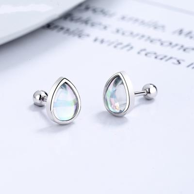 China New 925 Sterling Silver Moonstone Pendant Earrings/Sport Casual Fashion Pierced Jewelry for sale