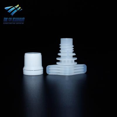 China Shantou 9.6mm Disposable Food Packaging Plastic Bag Spout With Cap for sale