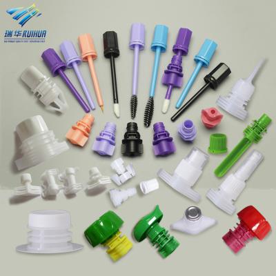 China Non spill pilfer proof 14mm cheap food packaging plastic liquid doypack spout and cap for sale