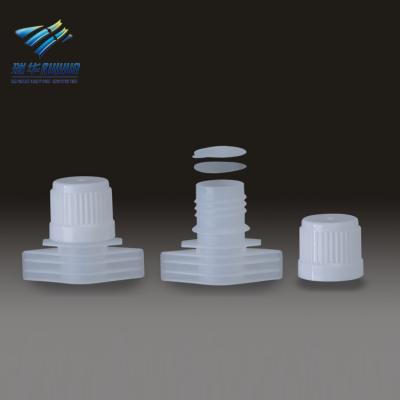 China Non Spill 15mm Plastic Medicine Gasket Liner Spout For Pouches for sale