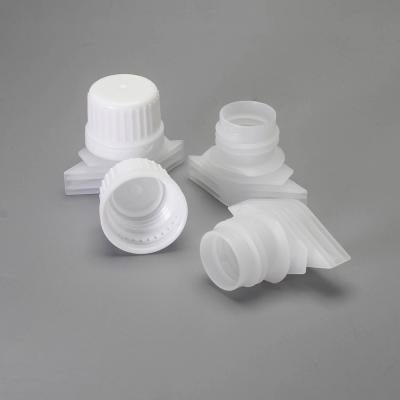 China Non Spill Shantou ruihua plastic food packaging screw cap and spout 16mm for sale