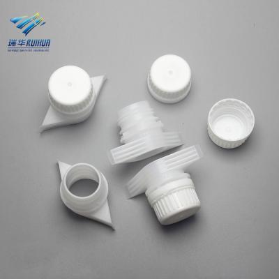 China Non Spill Shantou Factory 21.5mm Plastic PE Stand Up Pouch Spout Cap for sale