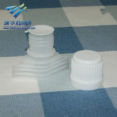 China Non Spill 15mm Plastic Pouch Spout Cap Equipment With Aluminum Coating for sale