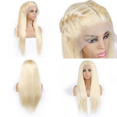 China Transparent Silky Straight 613 Blonde Hair Lace Front Wigs , Brazilian Cuticle Aligned Lace Frontal Wigs Virgin Hair for sale