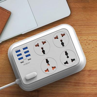 China Surge Protection With Fuse Office Meeting UK 4 Plug Extension Universal Socket 6USB UK Extension Lead With 2M Cable for sale