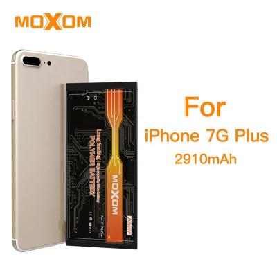 China Wholesale Repeated Charging For iPhone 7G Plus Battery 3.7V 2910 MAH MOXOM Mobile Phone Battery Capacity For IOS Battery for sale