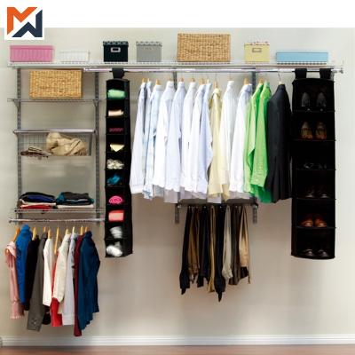 China Wardrobe Metal Closet Storage Wire Shelving In Sliding Door for sale