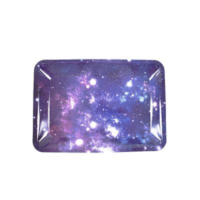 China Herb Smoking Smoke Metal Herb Trays Single Weed Rolling Tray Cigarette Tray for sale