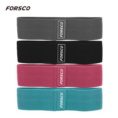 China Polyester Fabric Exercise Resistance Band Fitness Workout Equipment Gym Strength Band Bag Latex Body OEM Customized Logo Color customer for sale