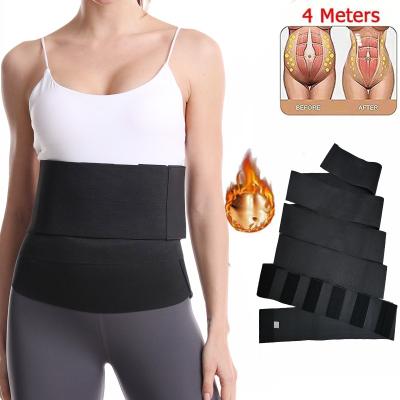 China 35% Latex+ 65% Polyester Body Shaper Belt Wrap Waist Bandage Belly Wrap Trainer Lumbar Waist Support Belt Grab Me Up Bandage Wrap for sale