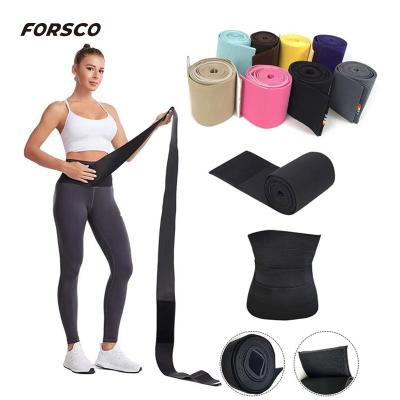 China HOT SALE 35% Latex+65% Polyester Elastic Band Belly Wrap for Weight Loss Belly Cart Stomach Belt Body Shaper Flat Waist Trainer for Women for sale