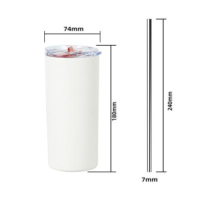 China Customized PORTABLE Success Wall Mounted Stainless Steel Water Bottle 20OZ Sublimation Mug Customized Double Tumbler With Straw for sale