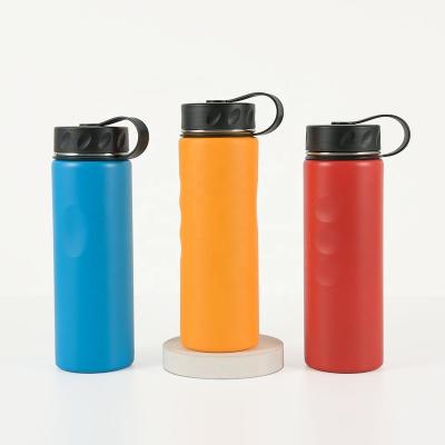 China Sustainable Advertising Logo Printed 600ml Stainless Steel Water Bottle for sale