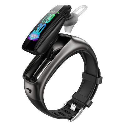 China Popular MP3 Playback Smart Band 2 In 1 Wireless BT Earphone Headset Sports Wristband Fitness Tracker Smart Heart Rate Monitor Wristband TB02 for sale