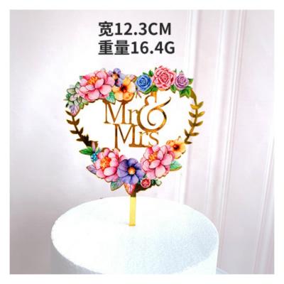 China 2021 Stunning Acrylic Wedding Cake Topper Birthday Party Supplies\Success Bakery\Pastry\Dessert Packaging for sale