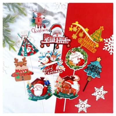 China Acrylic Cake Topper Christmas Party Supplies \Success Bakery\Pastry\Dessert Packaging for sale