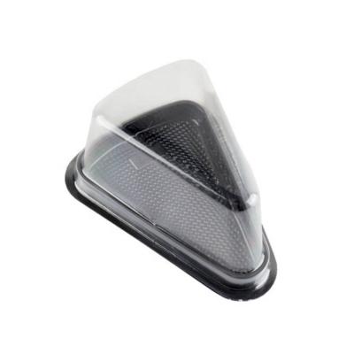 China Wholesale Disposable Pastry Box Triangle Disposable Clear Plastic Cake Box for sale