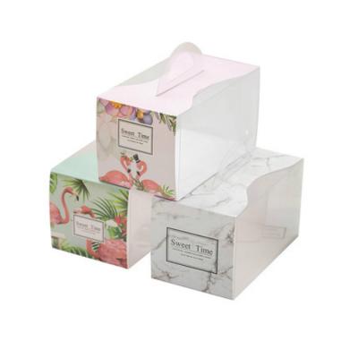 China Wholesale Clear Plastic Transparent Food Paper And Pet Birthday Cake Packaging Box With Window In Bulk For Cake Packaging for sale