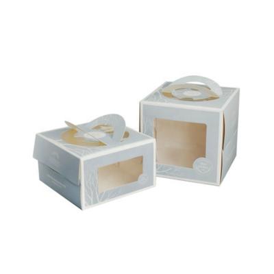 China 2021 Success Disposable Packaging Gift Box Plastic Birthday Cake Decorating Box With Window Baking Box for sale