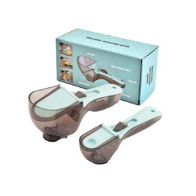 China 2021 Viable Hot Selling Multifunctional Adjustable Kitchen Steel Plastic Supplies Measuring Cups Measuring Cups Set for sale