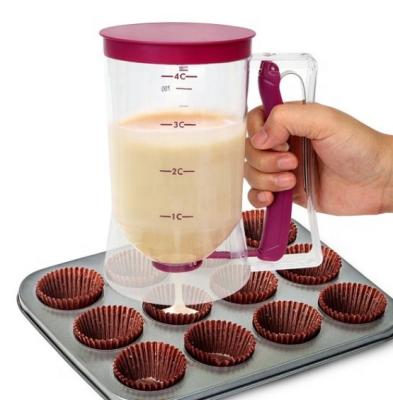 China Sustainable hot seeller cream funnel Speratator measuring cup cupcakes pancakes cookie cake muffins baking accessories for sale