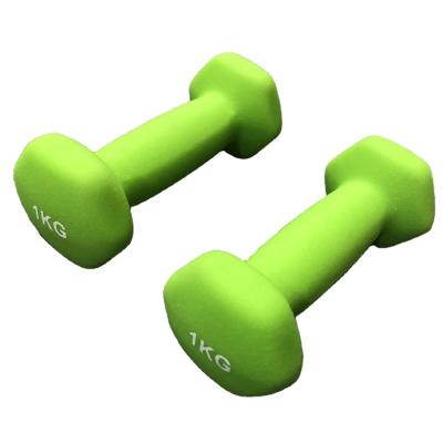 China Durable Customizable Different Colored Weight Neoprene Coated Reapbarbell Hex Head Dumbbell for sale