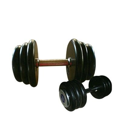 China Durable custom black plastic dumbbell in china for sale