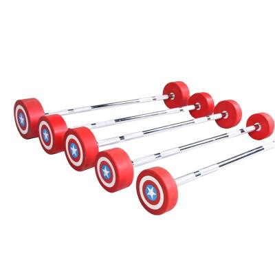 China Durable Customized Training Rubber Barbell Weight Set Price for sale