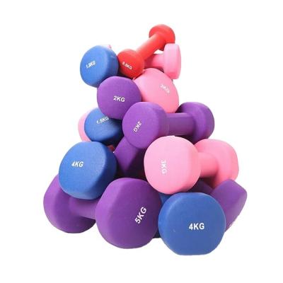 China Durable Hot Sale Commercial Use Portable Neoprene Covered Dumbbell Set for sale