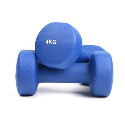 China Durable Free Design Colorful Neoprene Covered Dumbbell Set With Plastic Case for sale